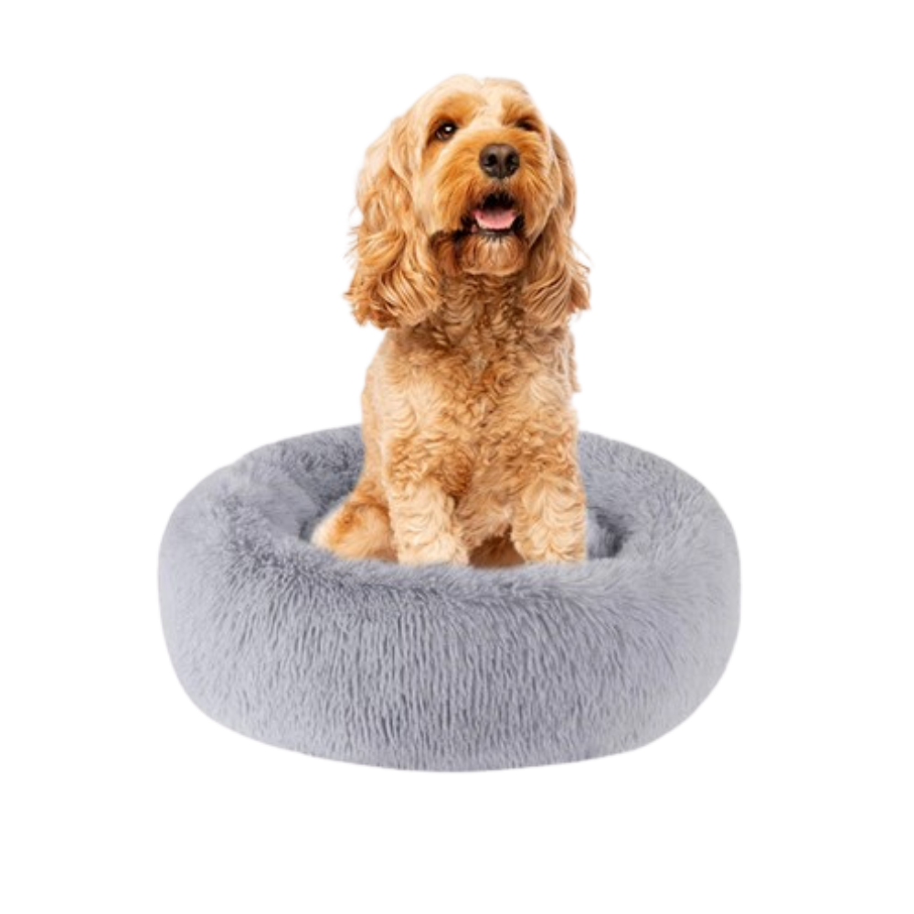 Donut Dog Bed Eco Friendly Calming Donut Dog Bed, Grey