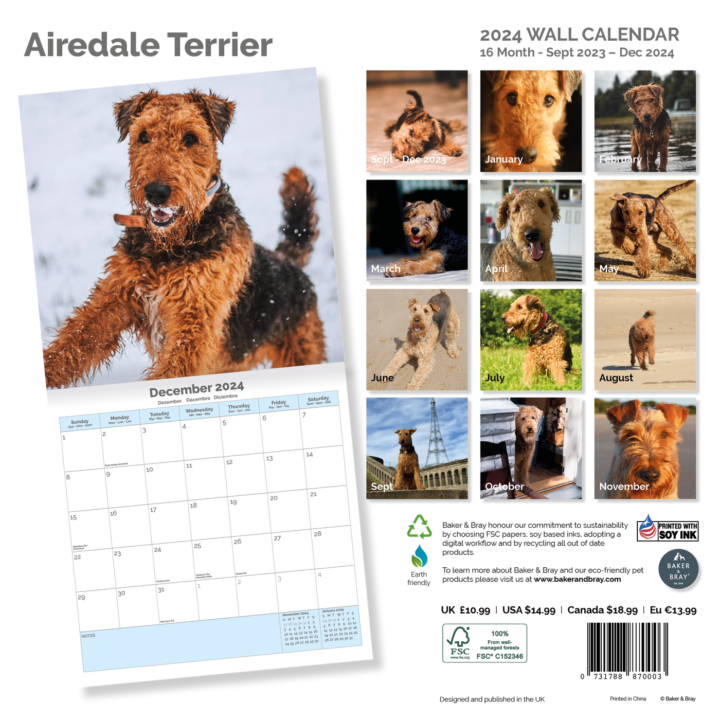 Dog Calendar 2024 Cat Calendar 2024 Animal Calendar 2024