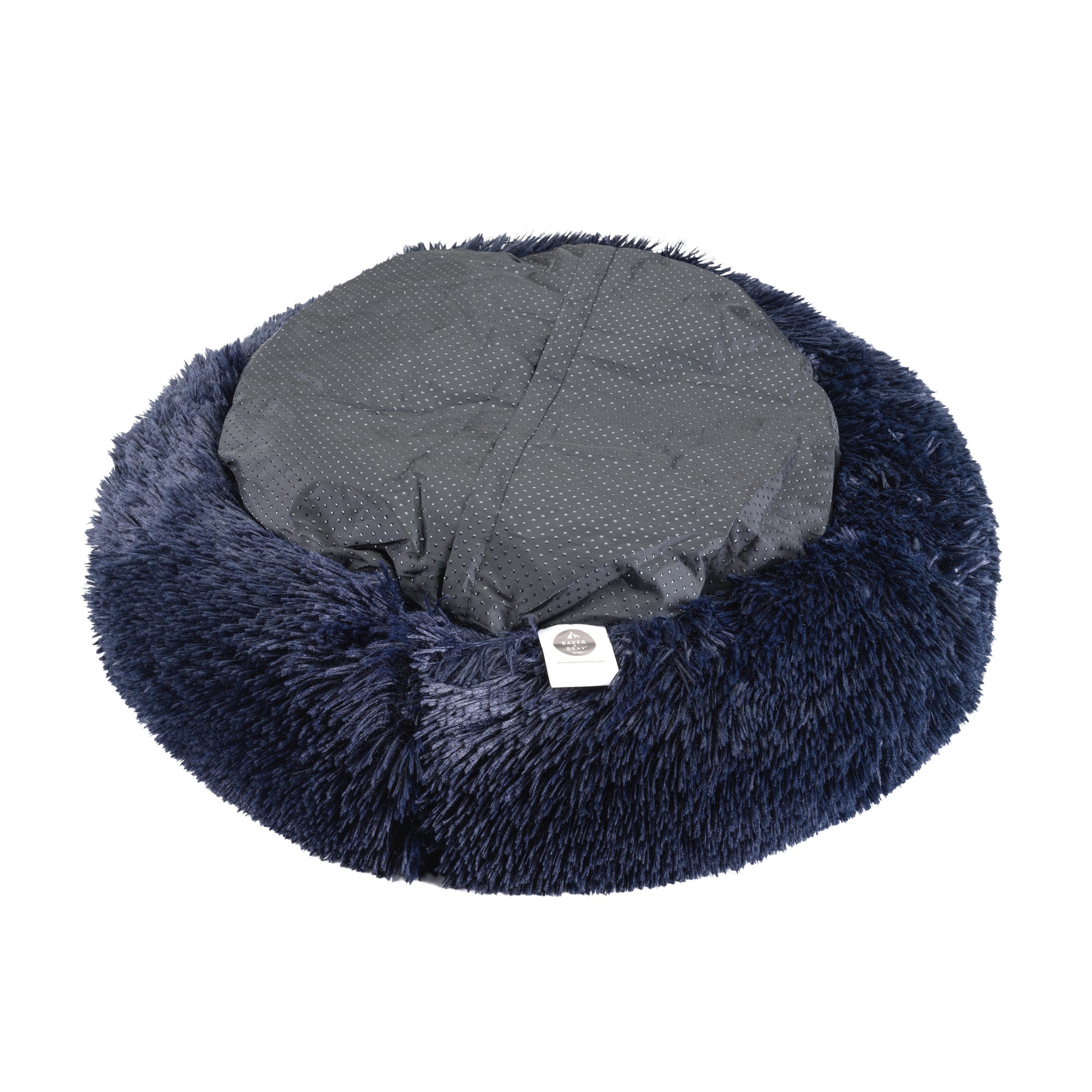 Eco Friendly Luxury Calming Donut Dog Bed, Navy