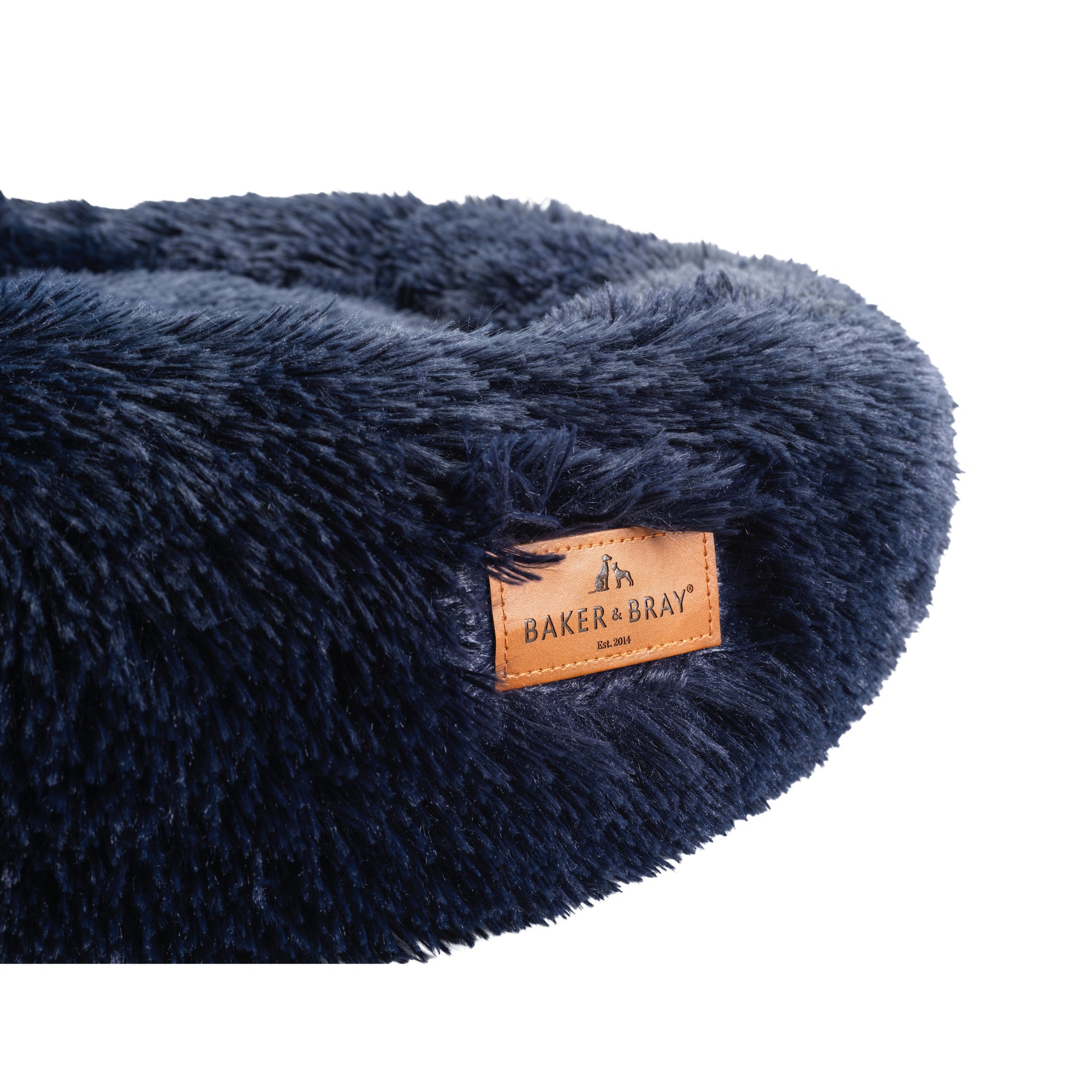 Eco Friendly Luxury Calming Donut Dog Bed, Navy