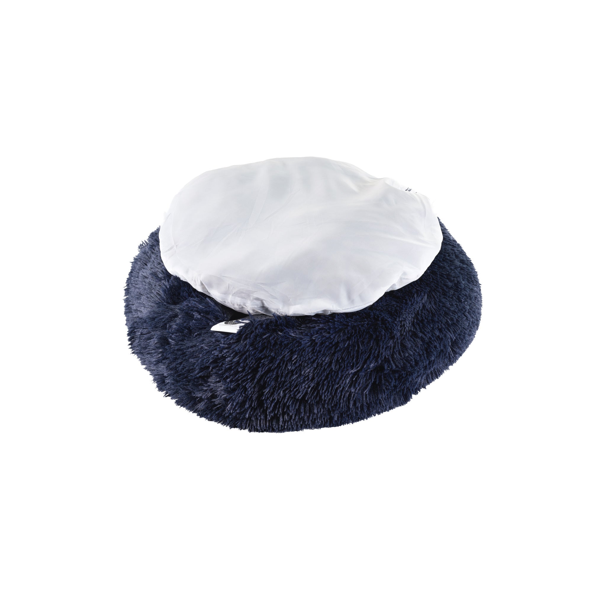 Eco Friendly Luxury Calming Donut Dog Bed, Navy