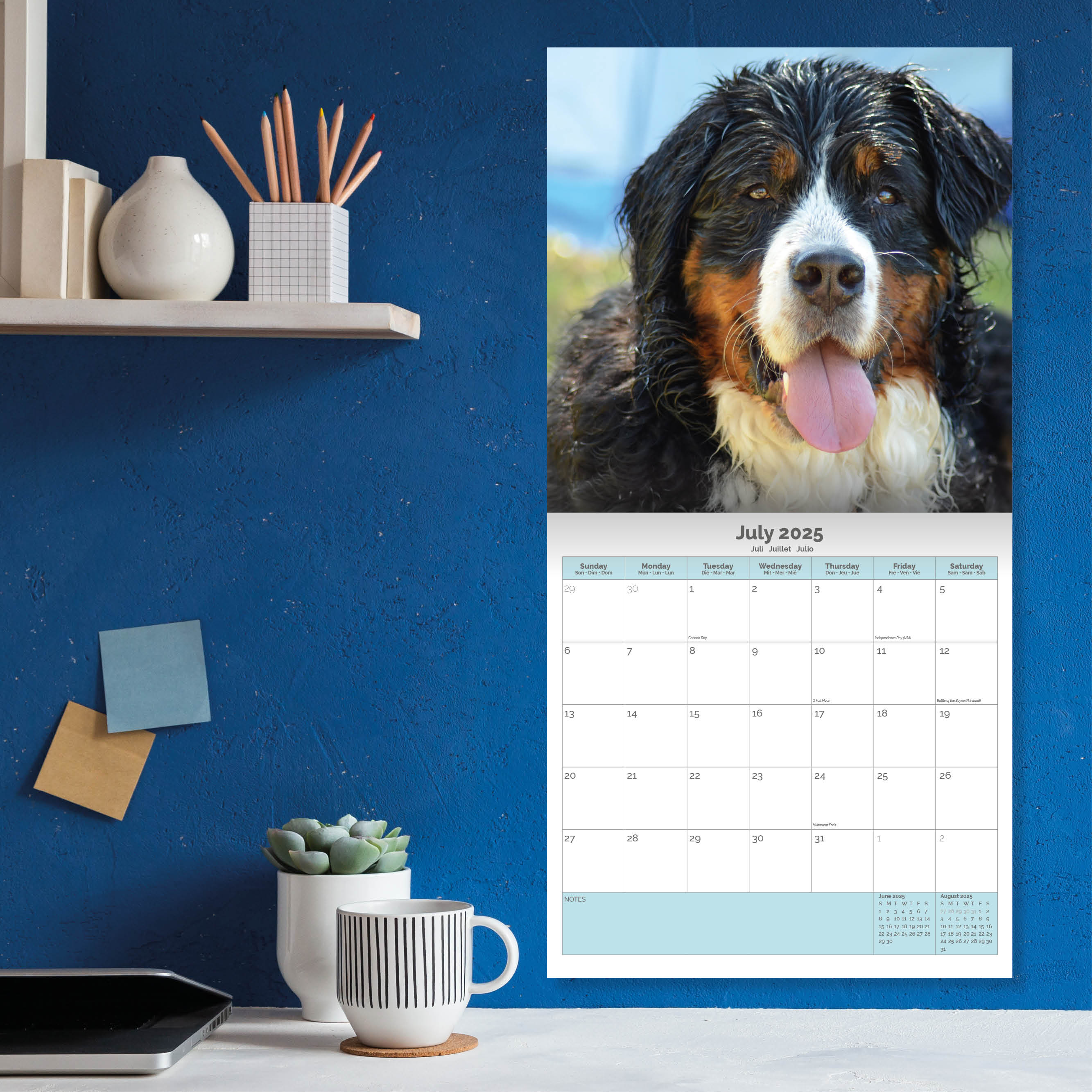 Bernese Mountain Dog Calendar 2025