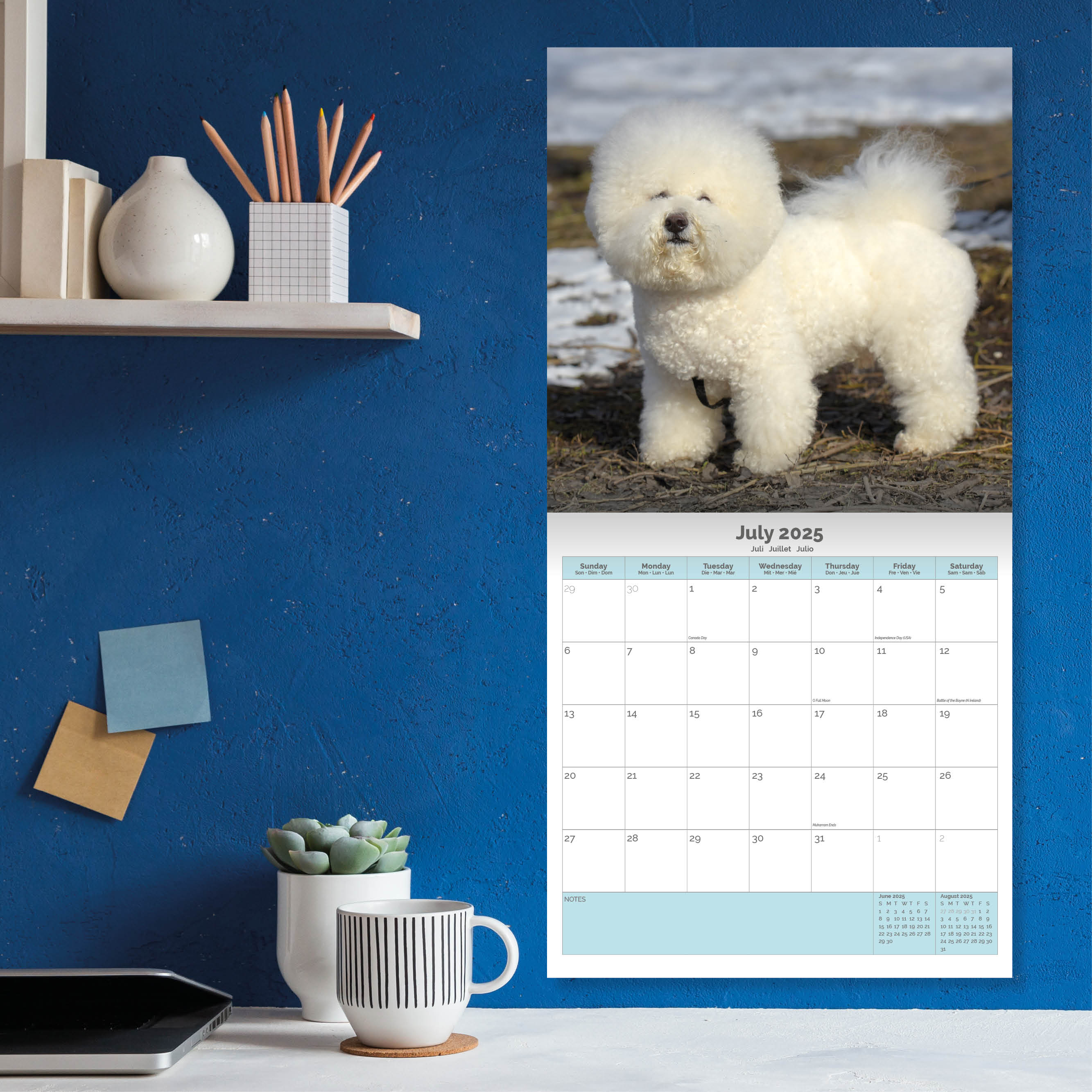 Bichon Frise Calendar 2025