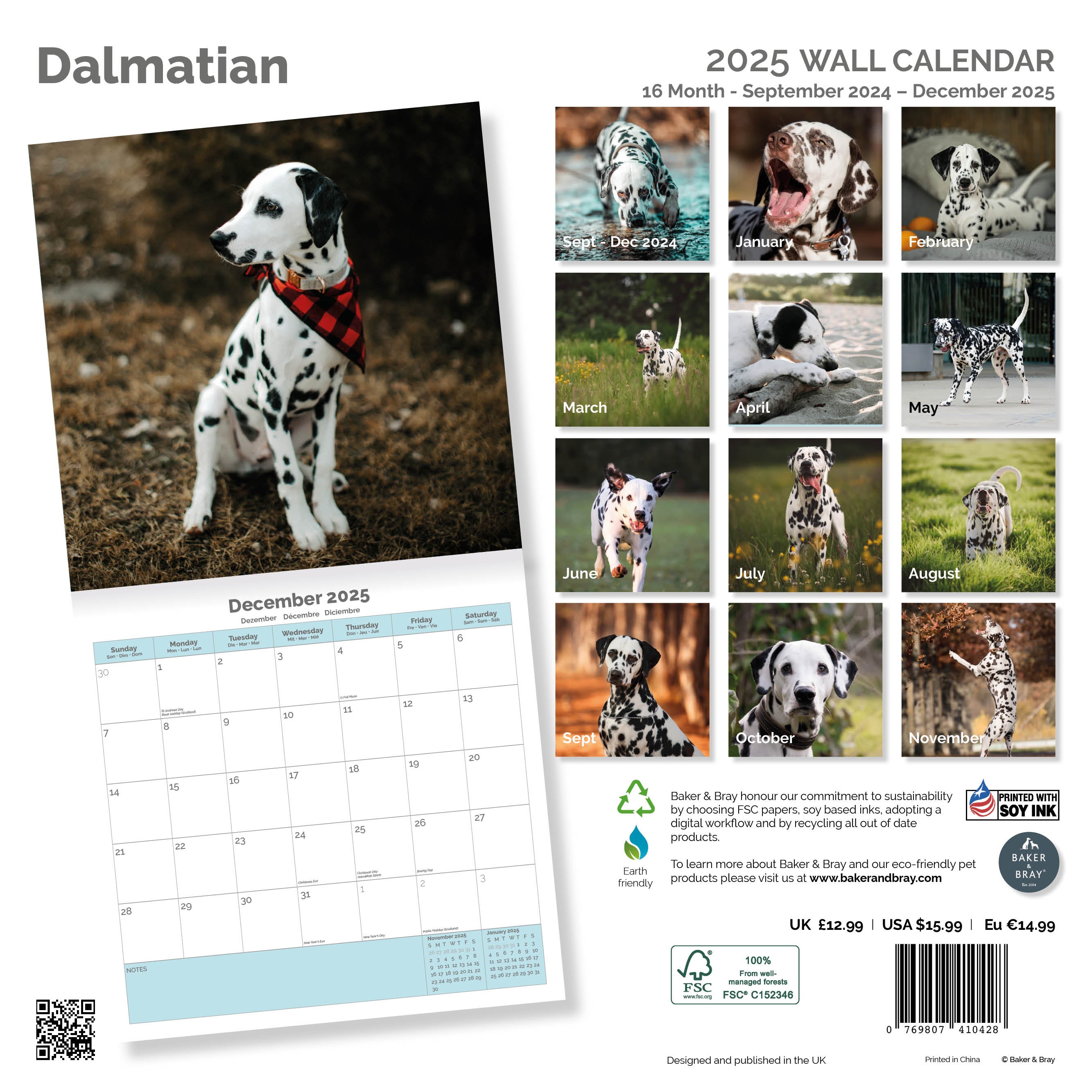 Dalmation Calendar 2025