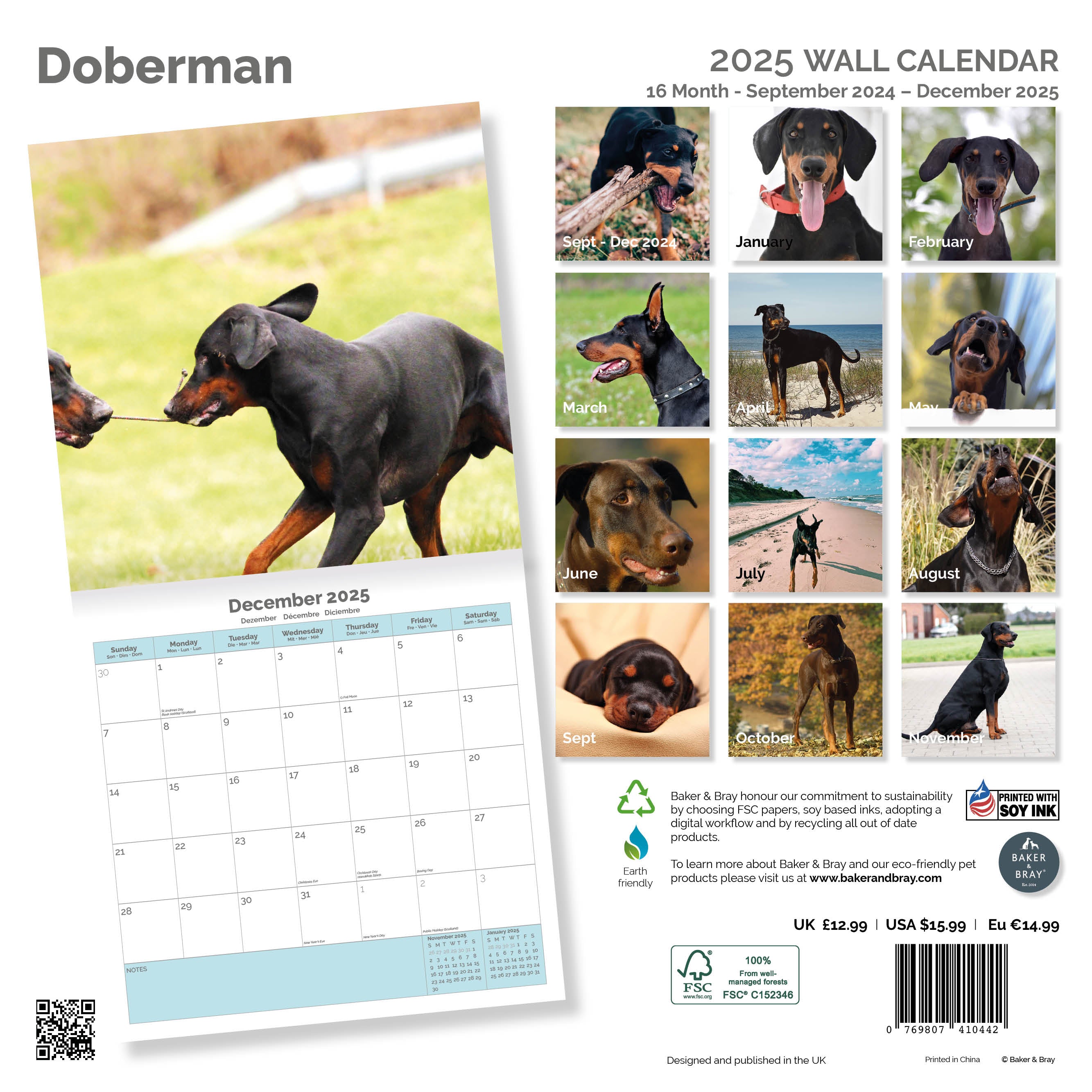 Doberman Calendar 2025