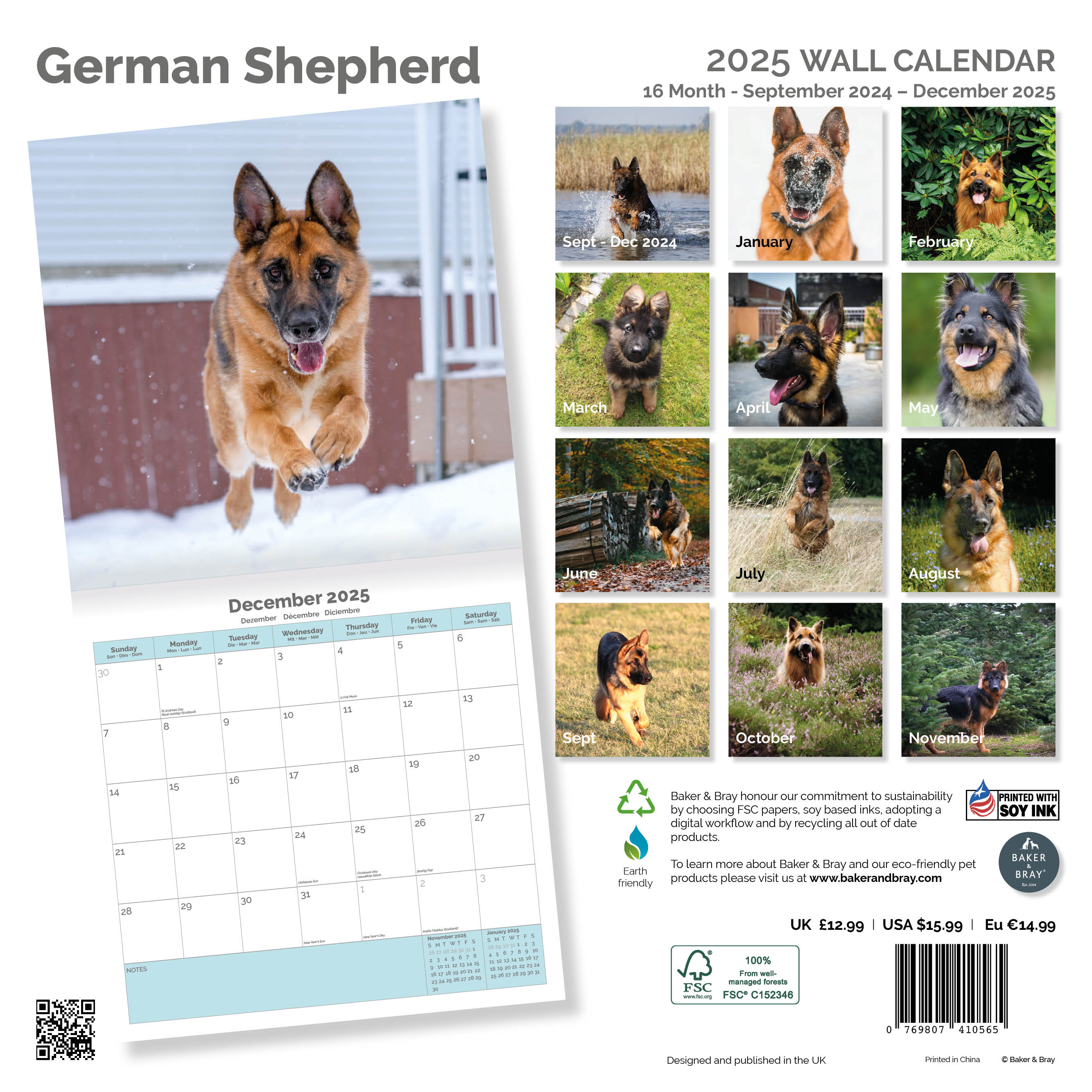 German Shepherd Calendar 2025