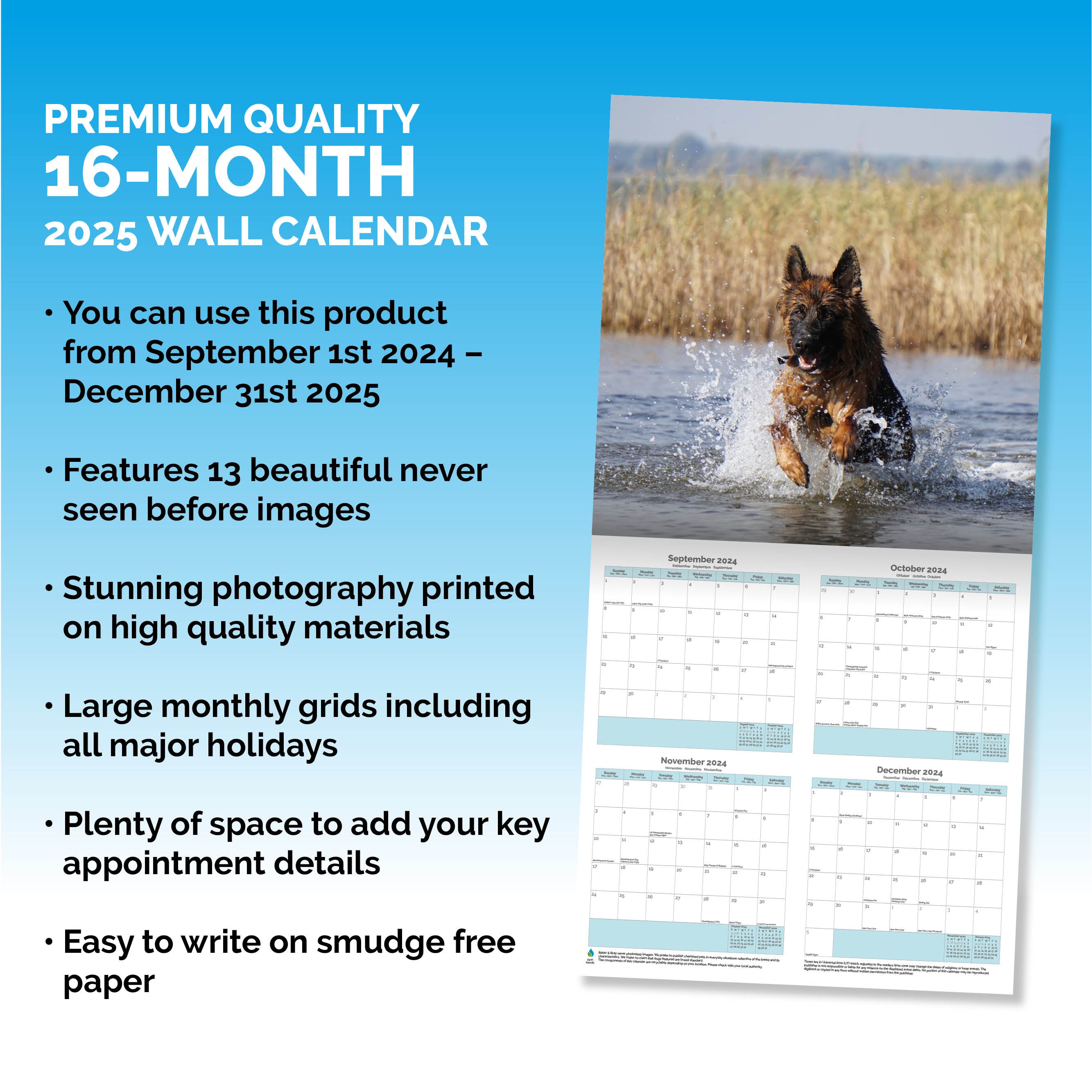 German Shepherd Calendar 2025