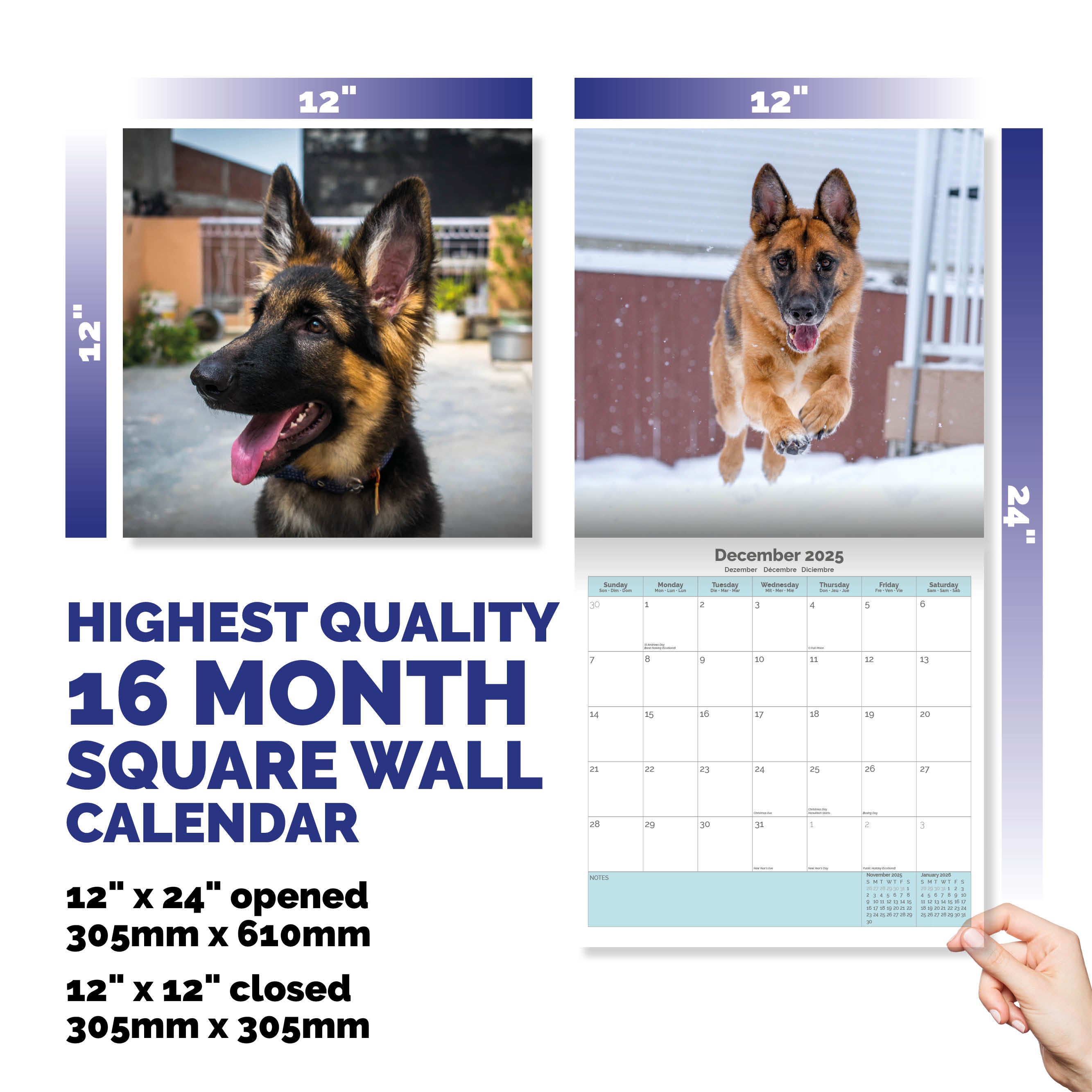 German Shepherd Calendar 2025